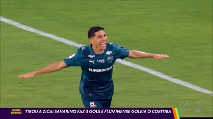 Tirou a zica! Savarino faz 3 gols e Fluminense goleia o Coritiba