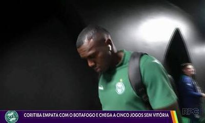 Coritiba empata com o Botafogo e chega a cinco jogos sem vitória